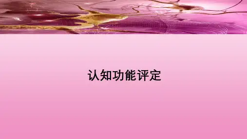 认知功能评定