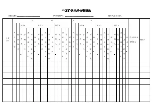 煤矿钢丝绳检查记录(1)