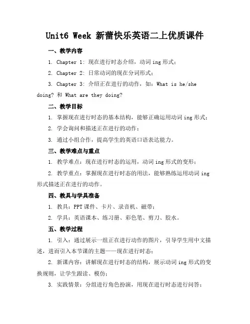 Unit6Week新蕾快乐英语二上优质课件