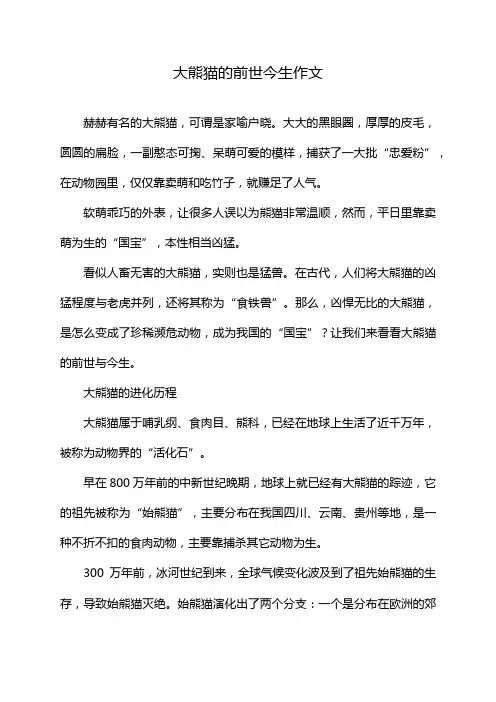 大熊猫的前世今生作文
