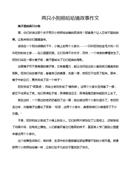 两只小狗照哈哈镜故事作文