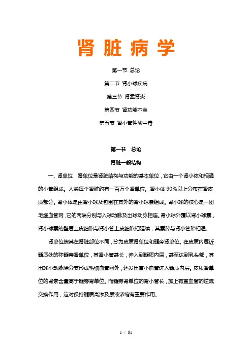 《肾脏病学》word版