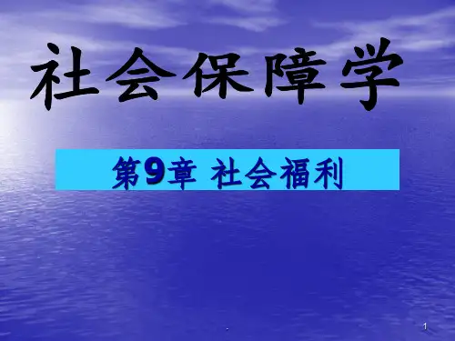 社会福利ppt课件