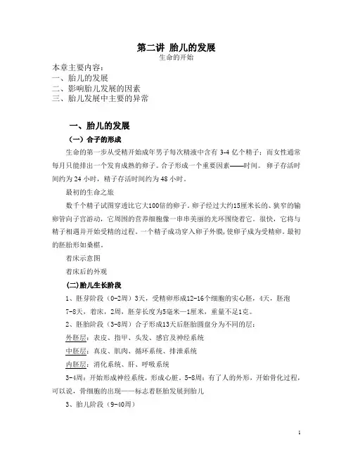 第二讲胎儿发展