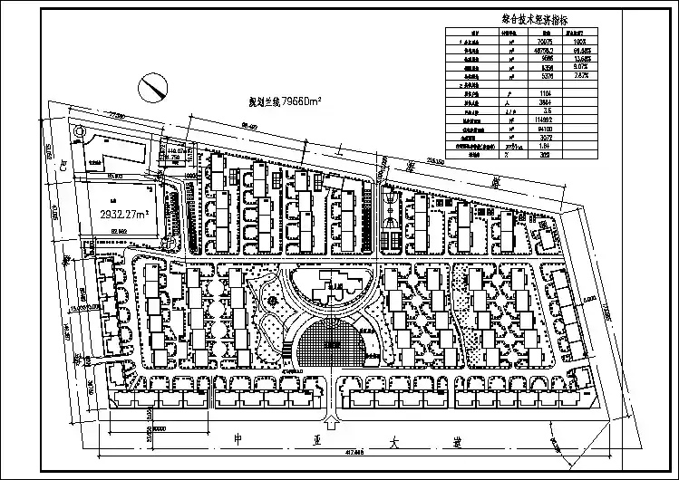 某市区住宅小区建筑规划设计施工图纸