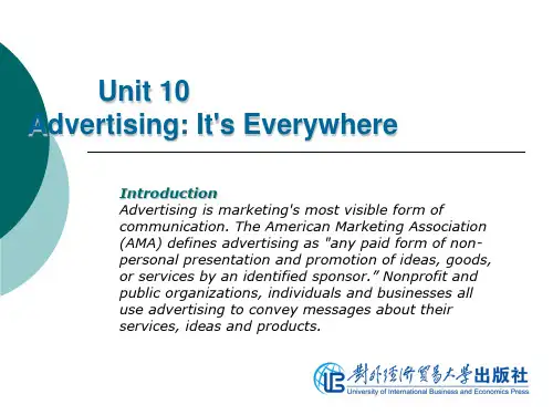 商务英语综合教程(第二版 上册)Unit 10 Advertising It's Everywhere共29页