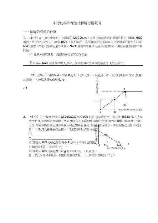 (完整版)中考化学图像型计算题专题复习