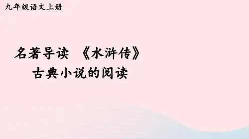 名著导读 《水浒传》 古典小说的阅读【考点精讲版】