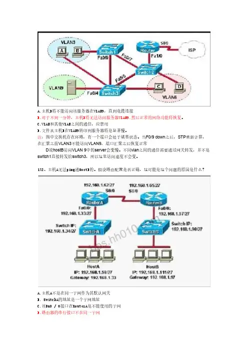 CCNA中文版本题库 部分 