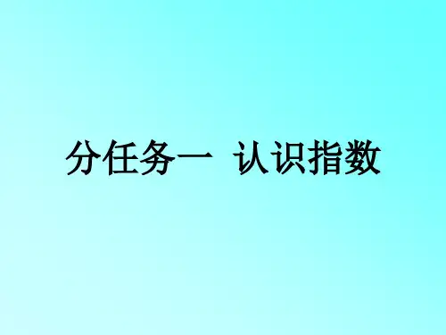 任务六统计分析指数分析法ppt课件