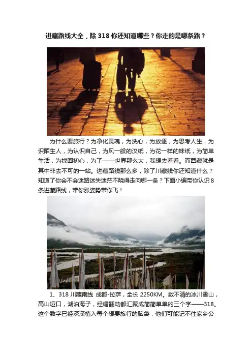 进藏路线大全，除318你还知道哪些？你走的是哪条路？