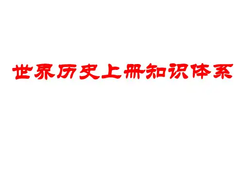 初中历史人教版九年级上册知识树
