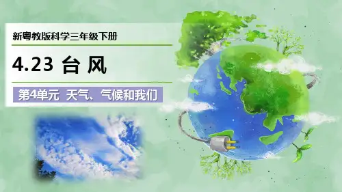 2024新粤教版科学三年级下册第4单元 天气、气候和我们《台风》优质课件