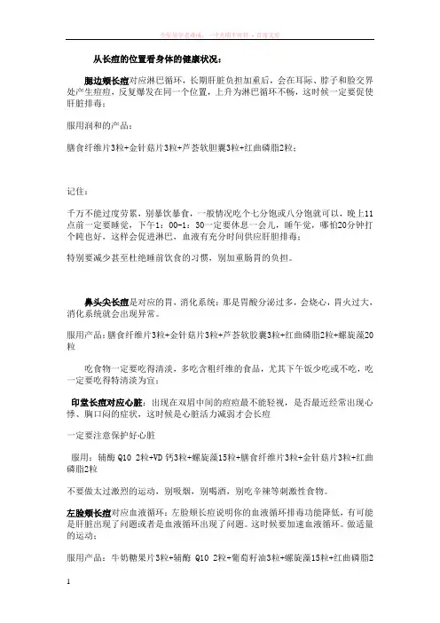 从长痘的位置看身体的健康状况