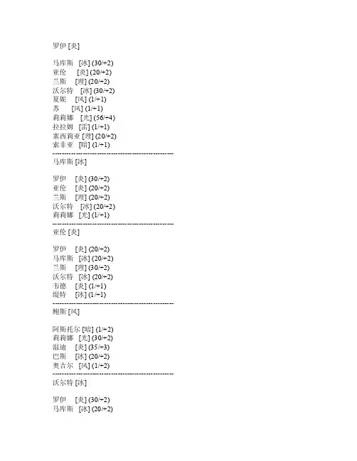 封印之剑人物支援关系