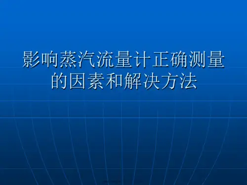 影响蒸汽流量计正确测量的因素和解决方法