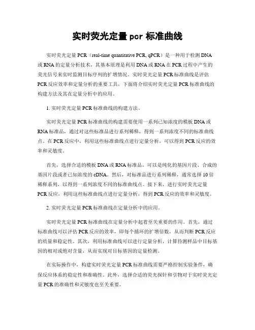 实时荧光定量pcr标准曲线