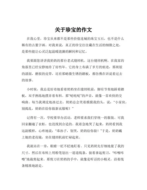 关于珍宝的作文