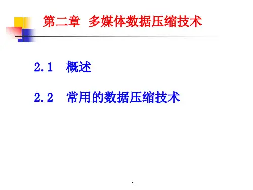 第二章 多媒体数据压缩技术