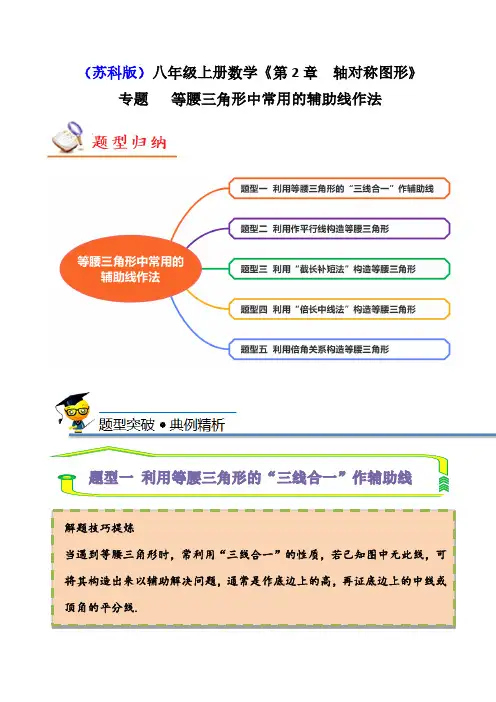 专题 等腰三角形中常用的辅助线作法(原卷版)