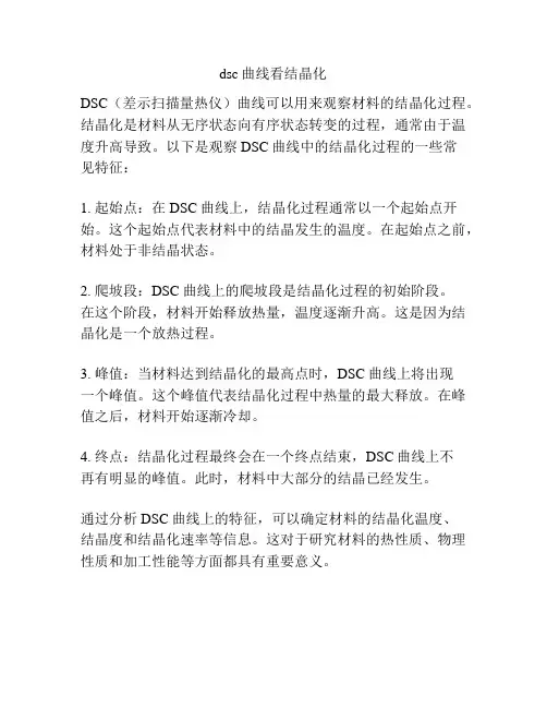 dsc曲线看结晶化