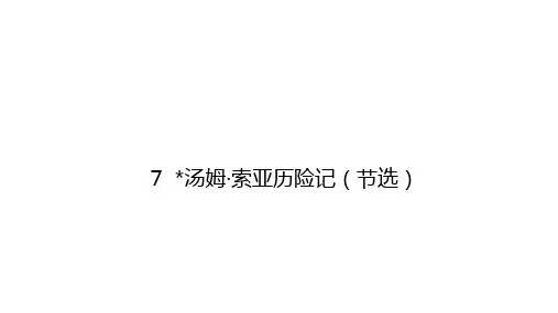 部编版六年级下册语文7汤姆·索亚历险记(节选)课件(21张PPT)
