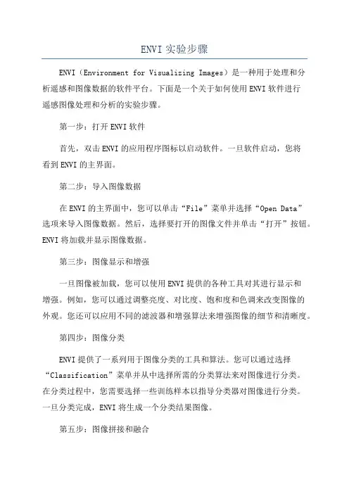 ENVI实验步骤