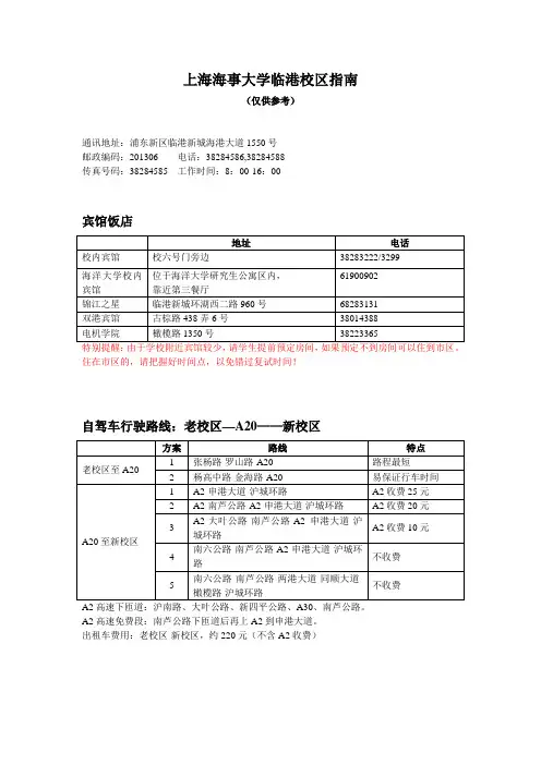 上海海事大学临港校区指南