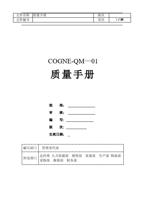 TS16949 管理手册