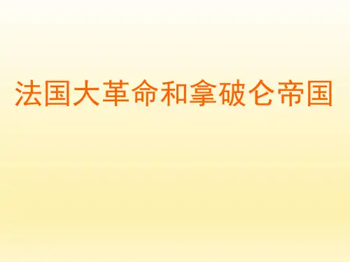 人教版初中九年级历史PPT课件-法国大革命和拿破仑帝国