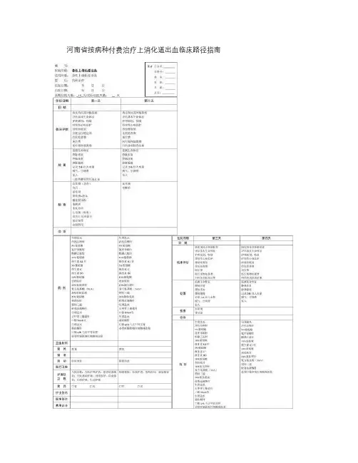 上消化道出血临床路径指南