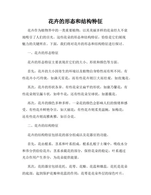 花卉的形态和结构特征