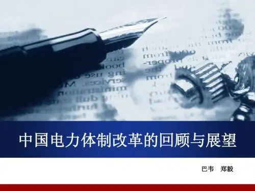 中国电力体制改革的回顾与展望