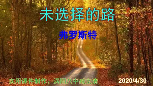《未选择的路》优秀课件 实用PPT