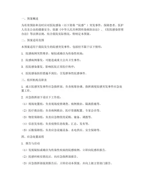 院感突发事件应急预案