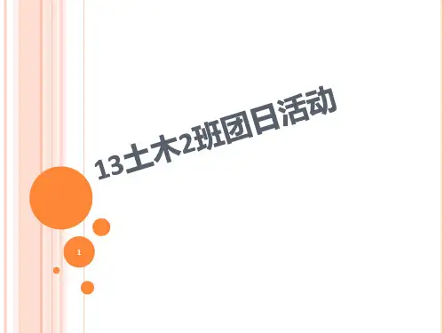 团日活动答辩PPT课件