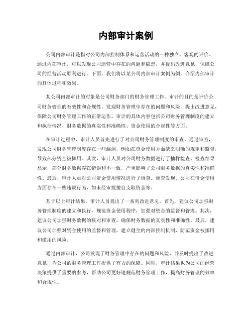 内部审计案例