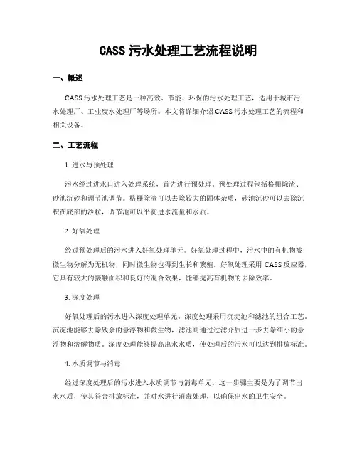 CASS污水处理工艺流程说明