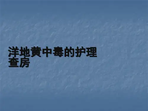 洋地黄中毒的护理查房PPT课件