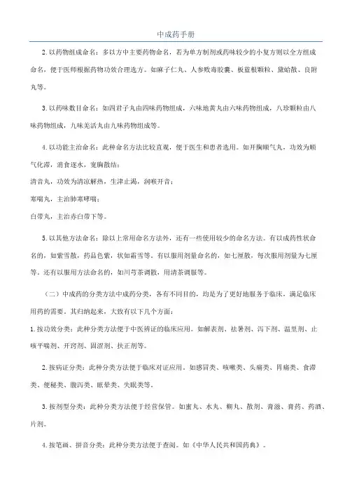 中成药手册