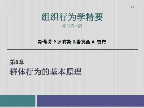 组织行为学群体行为的基本原理