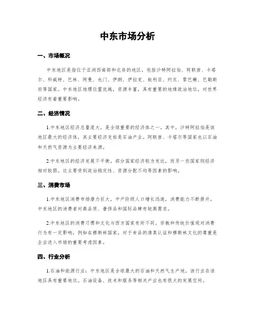 中东市场分析