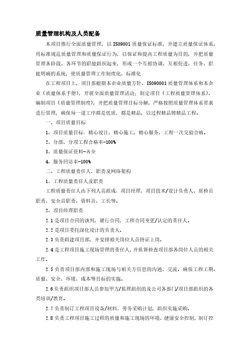 45.质量管理机构及人员配备