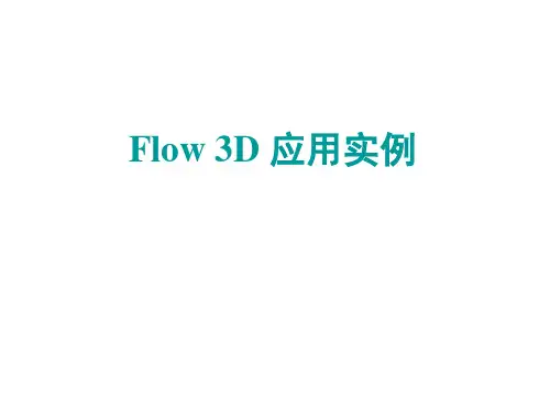 Flow3D入门实例