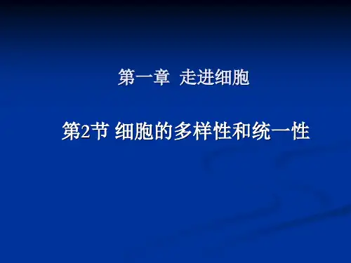 高中生物必修一第一章第二节