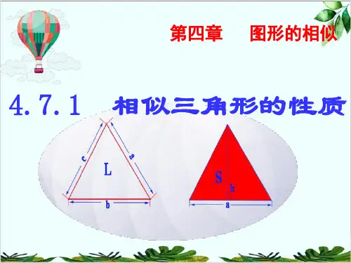 相似三角形的周长比与面积之比精品课件PPT