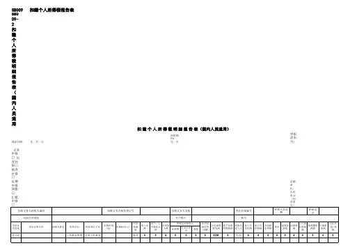 个人所得税汇总明细表格