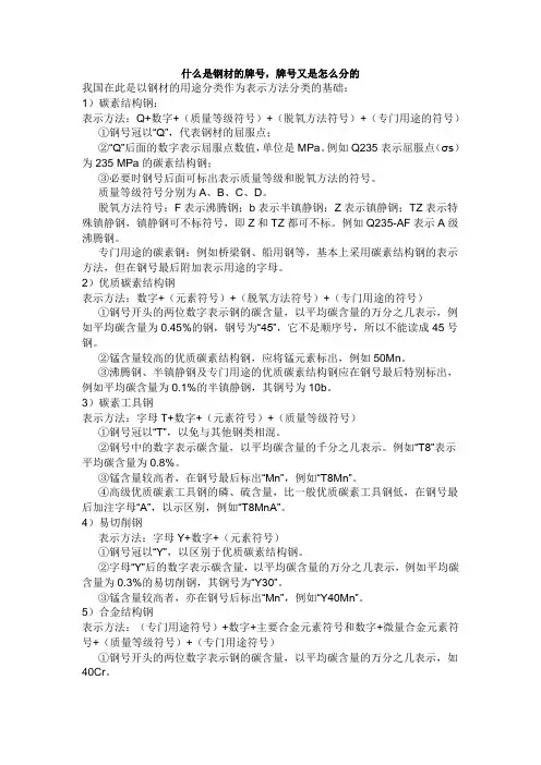 什么是钢材的牌号