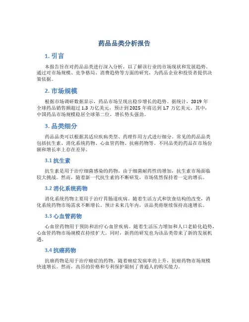 药品品类分析报告
