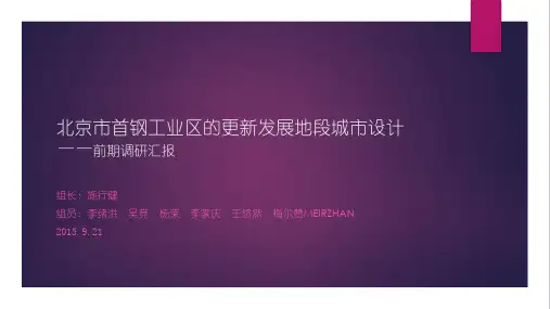 北京市首钢工业区更新发展地段城市设计